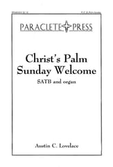 Christs Palm Sunday Welcome SATB choral sheet music cover